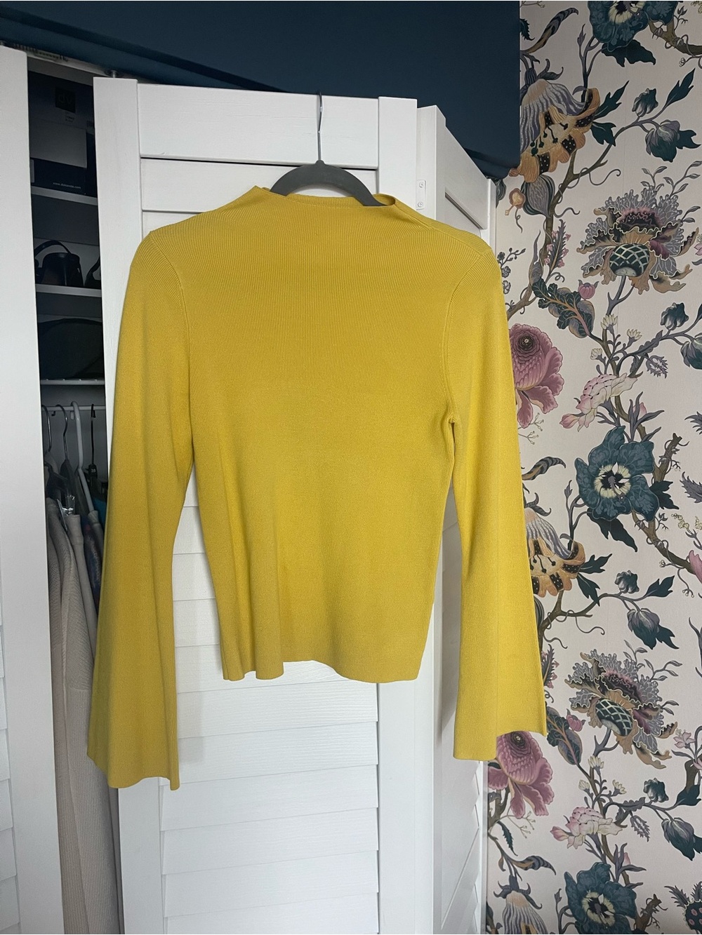 Maeve Mustard Yellow Long Sleeve Ribbed Top